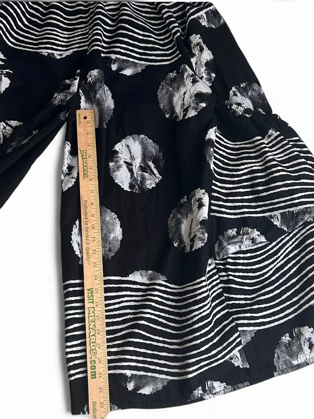 Look At Me Black & White Striped Baggy Wide-Leg Pants Big Pockets Elastic Waist